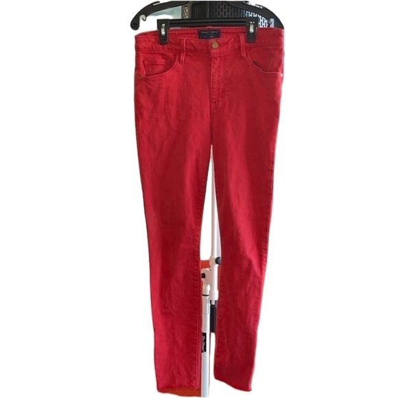Sanctuary red  Denim jeans Size 27 perfect condition One small dot on leg - Picture 1 of 5